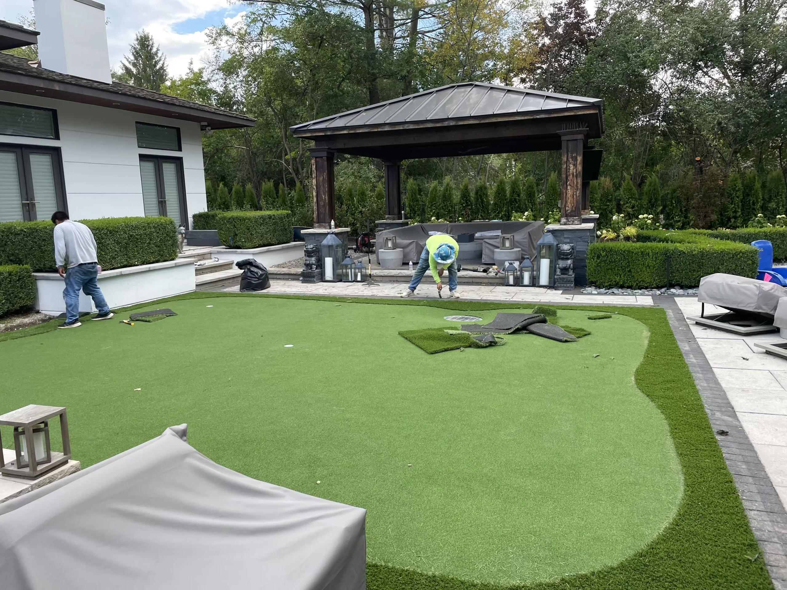 Artificial Putting Green Installation in The Woodlands, TX